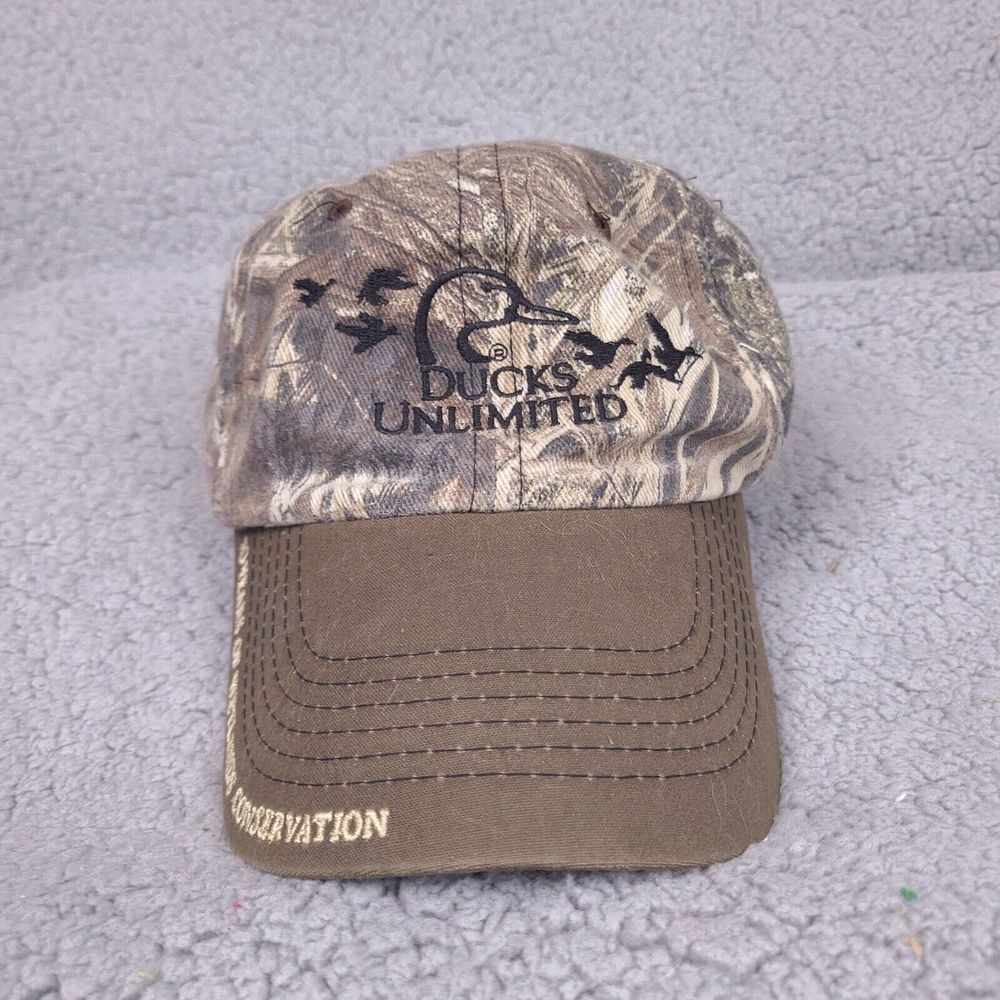 Ducks Unlimited Hat Cap Strapback Brown Camo‎ 70 Years Conservation DU Leader